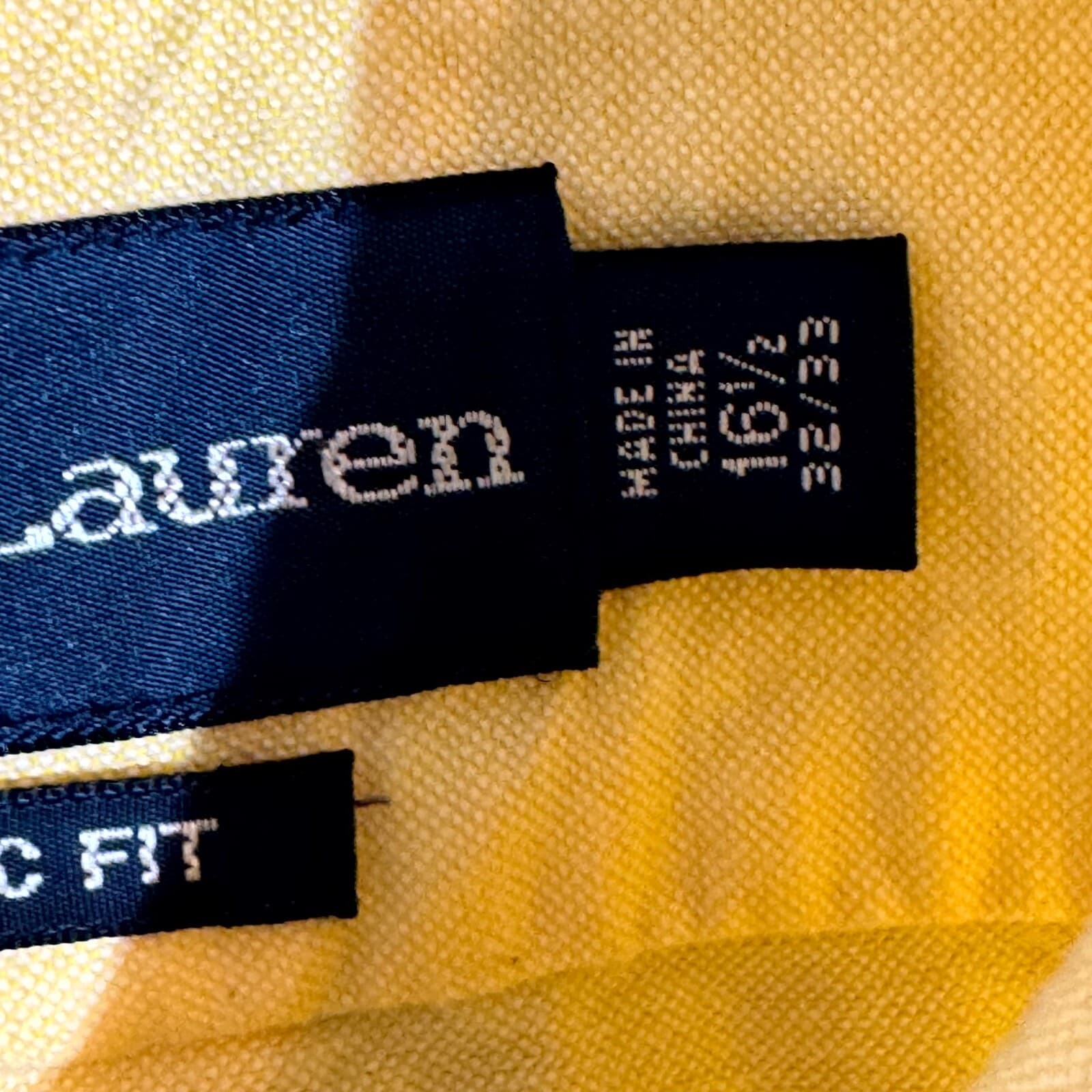 Ralph Lauren Dress Shirt Men’s 16.5 32/33 Yellow Classic Fit 100% Cotton - Thumbnail 10