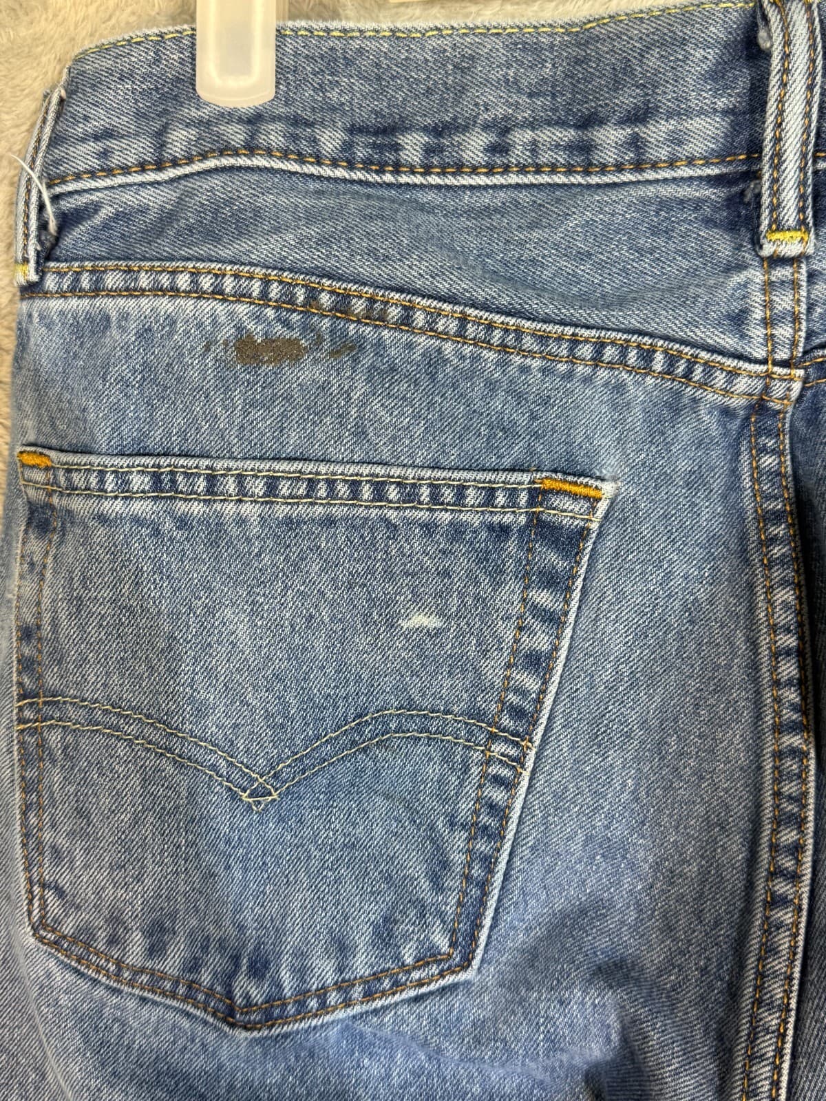 Levi's 505 Jeans Mens 32x32 Regular Fit Mid Rise Blue Denim Straight Stonewash - Thumbnail 6