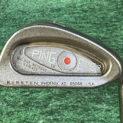 Vintage Ping Eye 2 4 Iron Red Dot Karsten Phoenix AZ USA Steel Shaft RH - Image 1