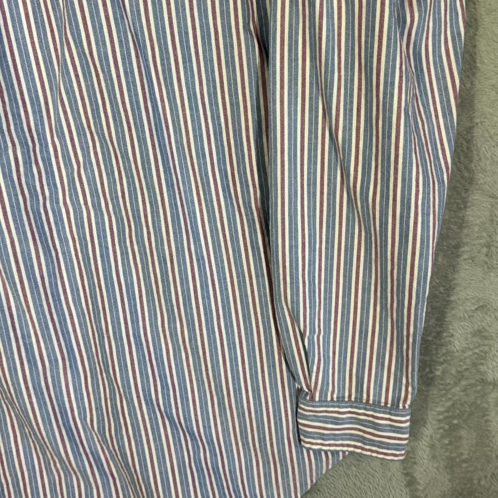 Ralph Lauren Blake Button Down Shirt Men XLT Blue Stripe Cotton Classic Fit - Thumbnail 13