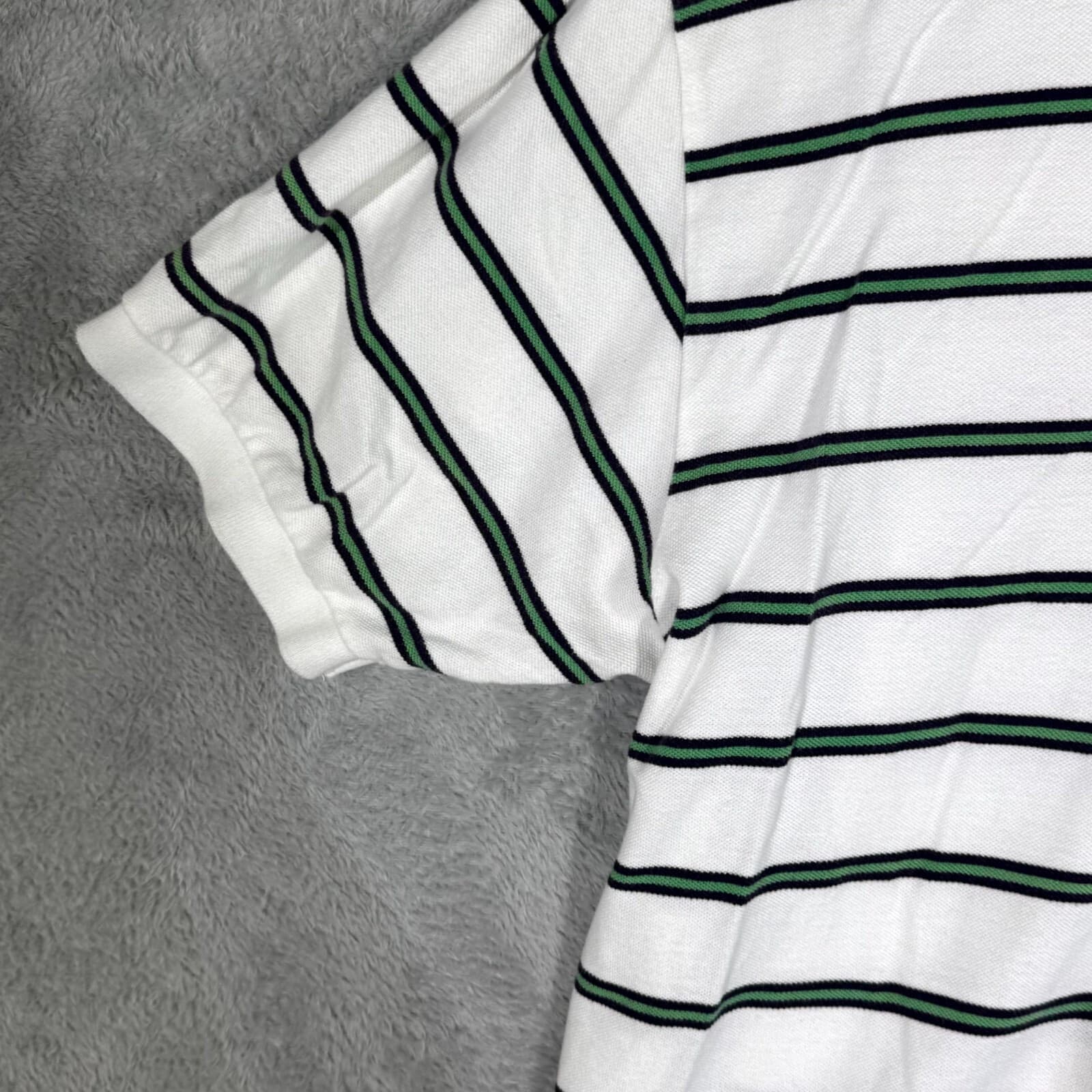 Polo Ralph Lauren Polo Shirt Men 2XL White Green Stripe Short Sleeve Cotton - Thumbnail 10