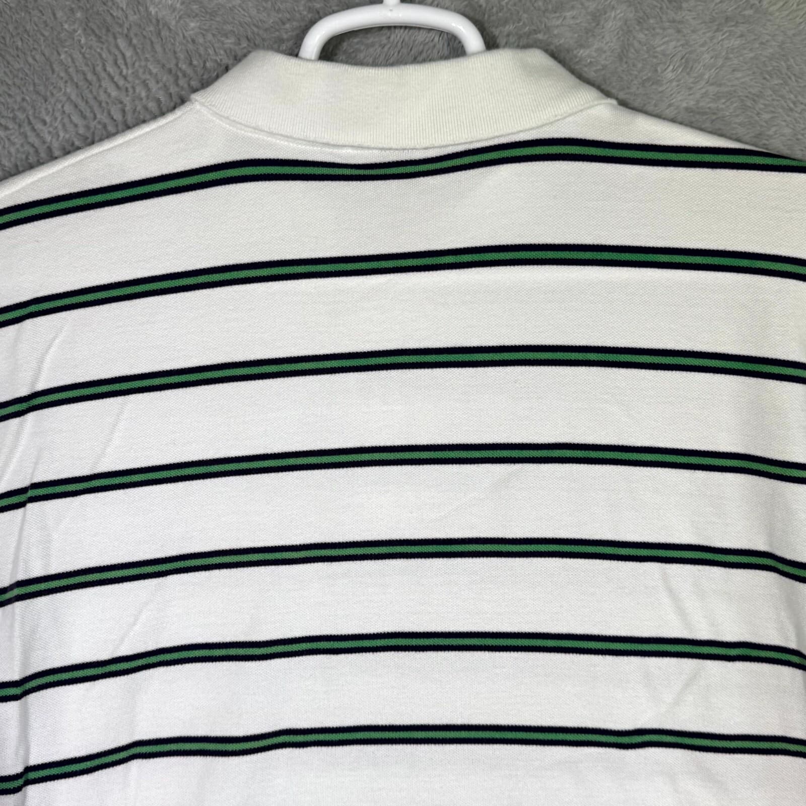 Polo Ralph Lauren Polo Shirt Men 2XL White Green Stripe Short Sleeve Cotton - Thumbnail 11