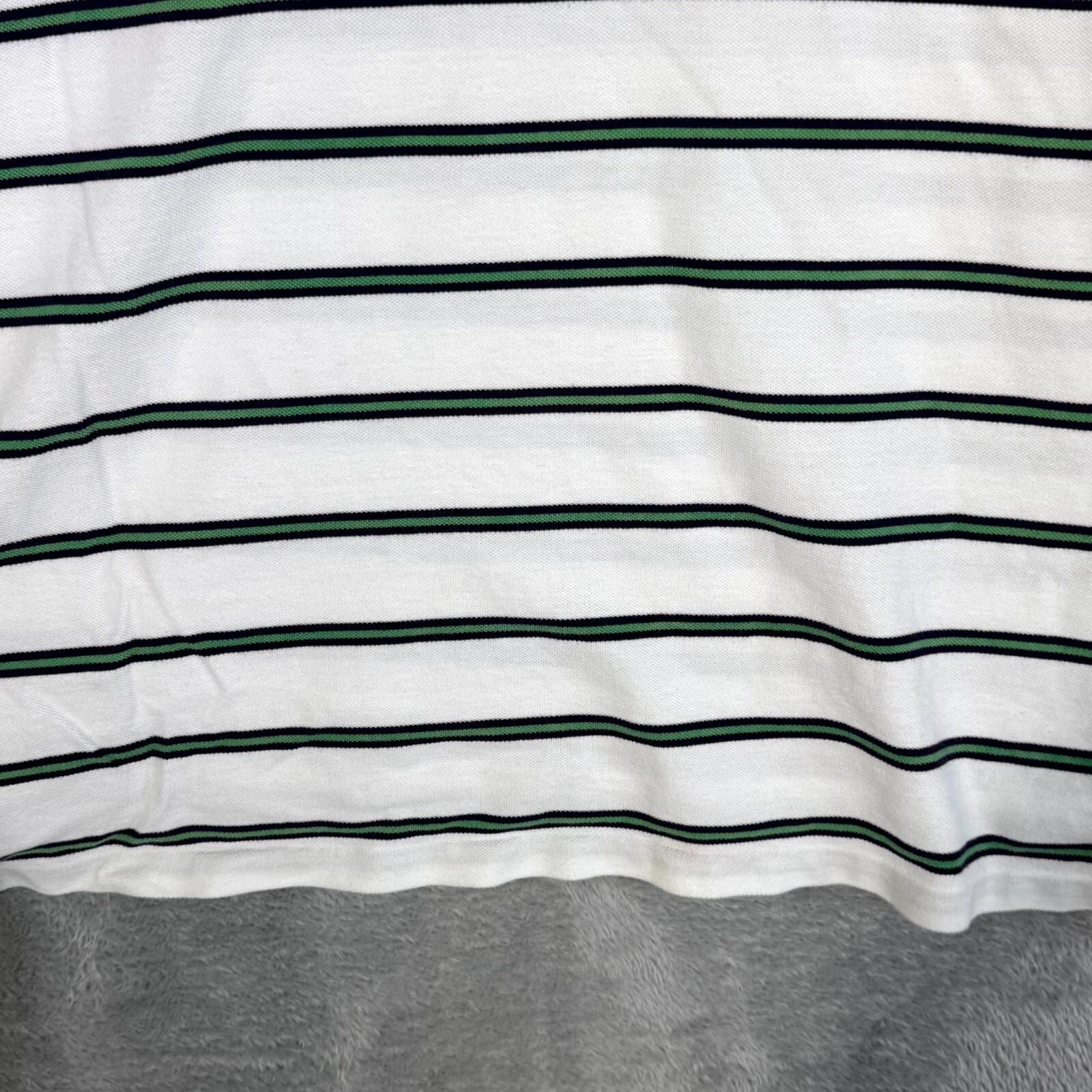 Polo Ralph Lauren Polo Shirt Men 2XL White Green Stripe Short Sleeve Cotton - Thumbnail 13