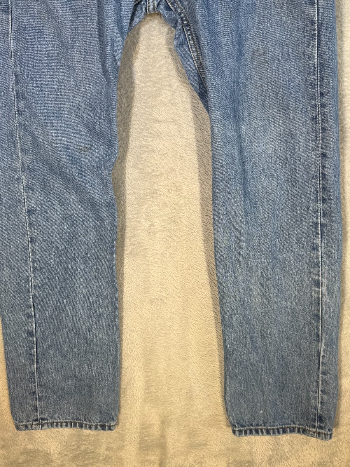 Levi's 505 Jeans Mens 32x32 Regular Fit Mid Rise Blue Denim Straight Stonewash - Thumbnail 5