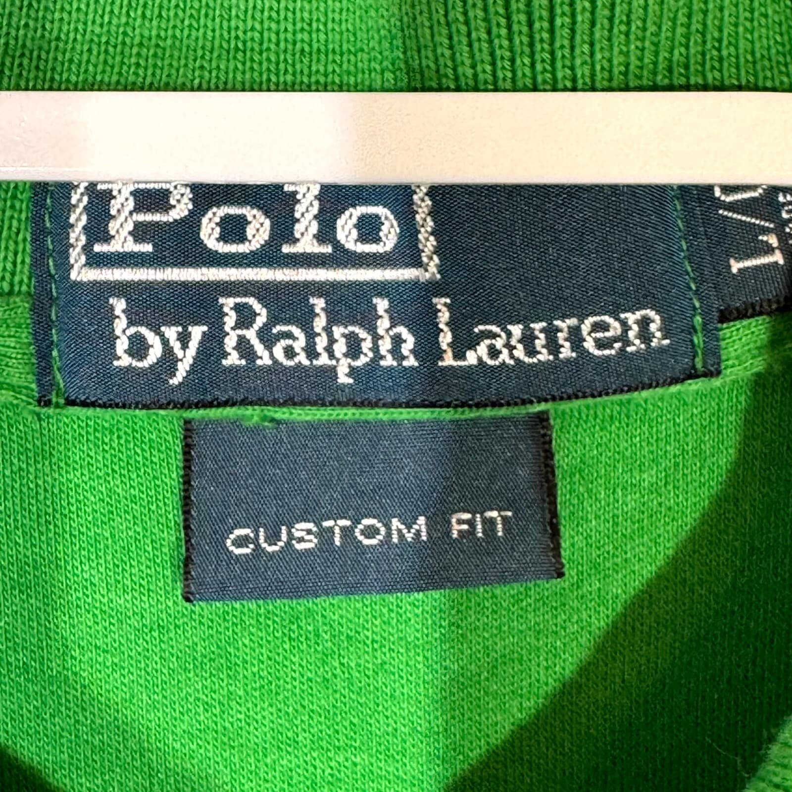 Polo Ralph Lauren Polo Shirt Men Large Green Custom Fit Short Sleeve Cotton - Thumbnail 10
