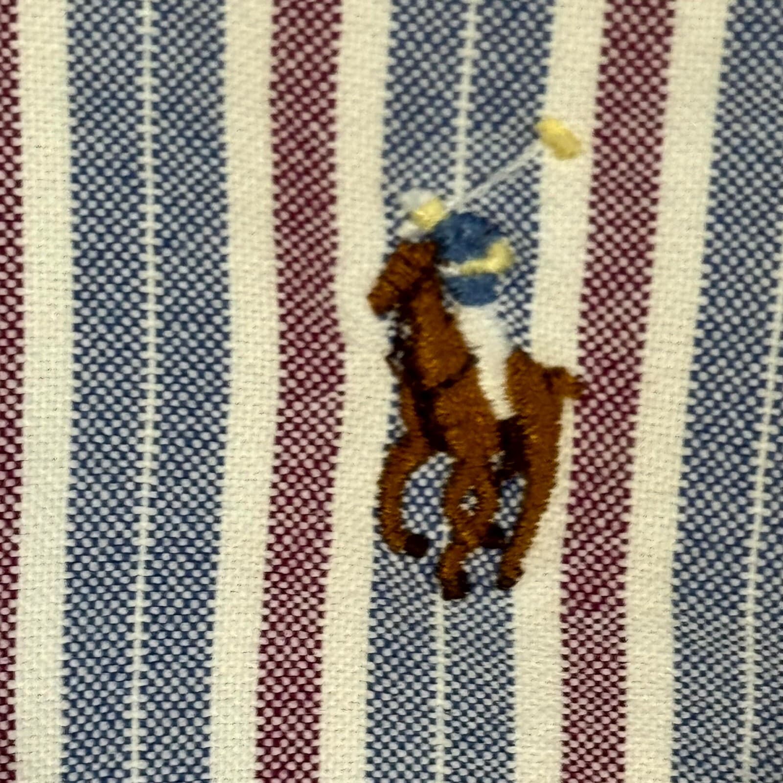 Ralph Lauren Blake Button Down Shirt Men XLT Blue Stripe Cotton Classic Fit - Thumbnail 7