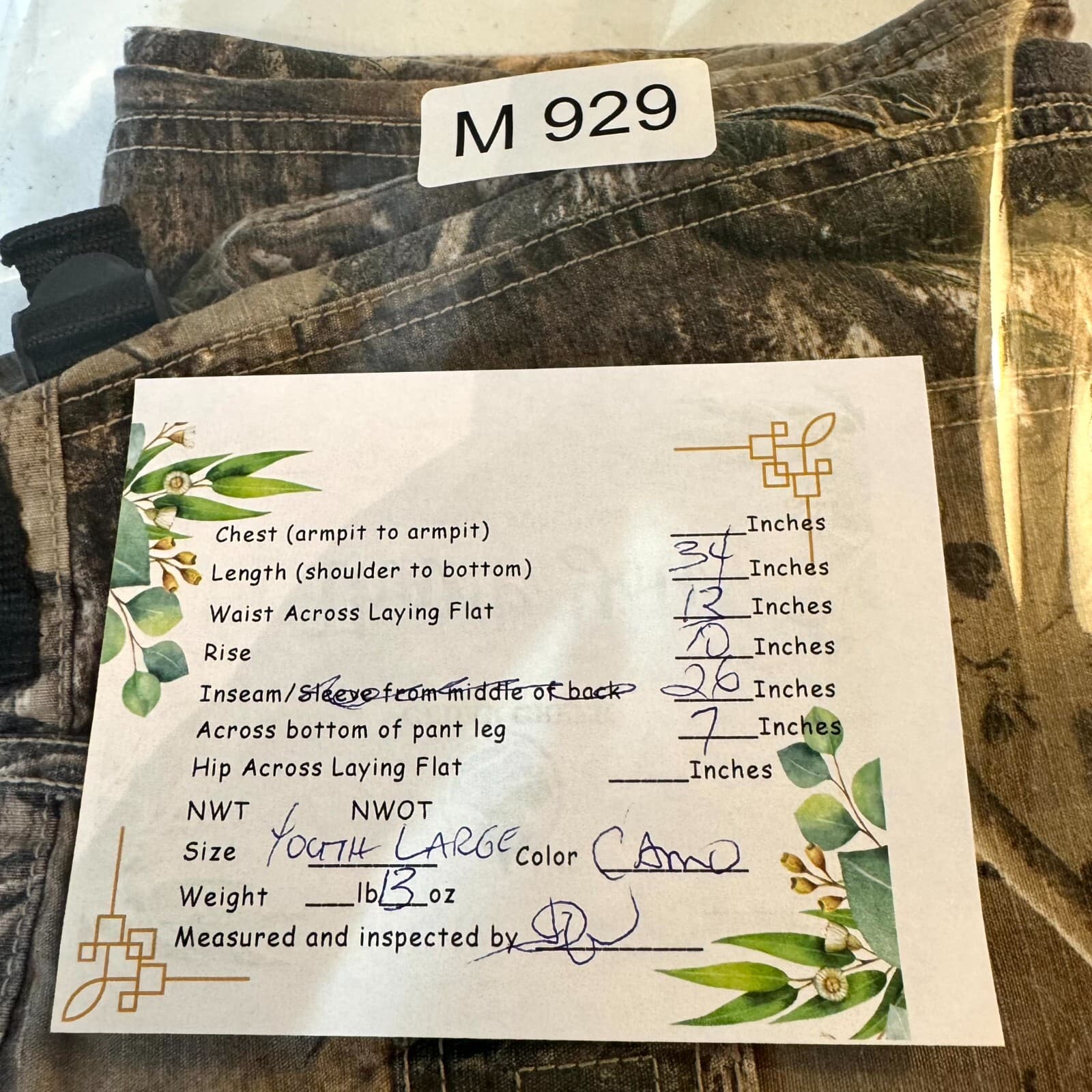 ScentBlocker Pants Boys Large Camo Brown Cotton Mid-Rise Hunting Drawstring - Thumbnail 9