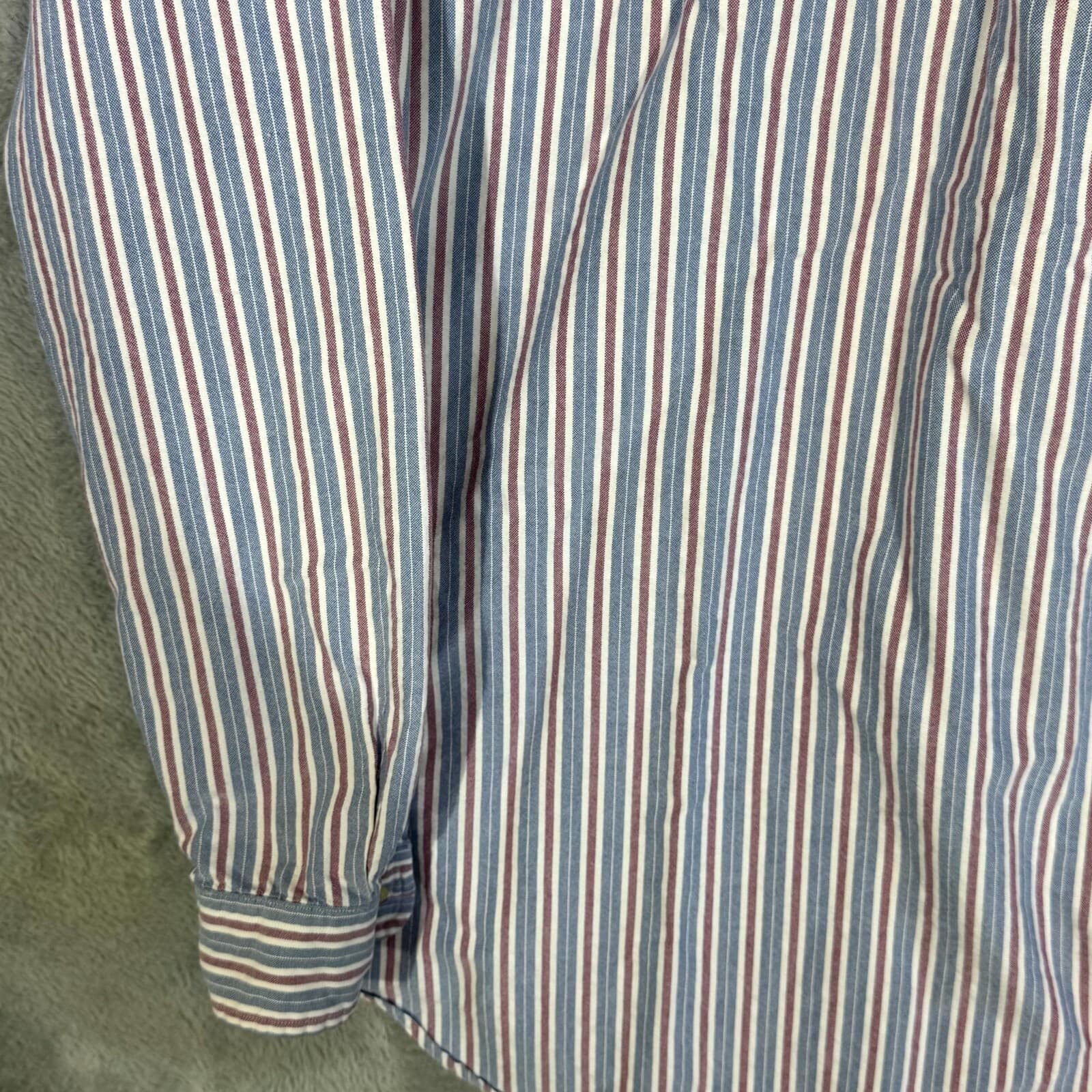 Ralph Lauren Blake Button Down Shirt Men XLT Blue Stripe Cotton Classic Fit - Thumbnail 11