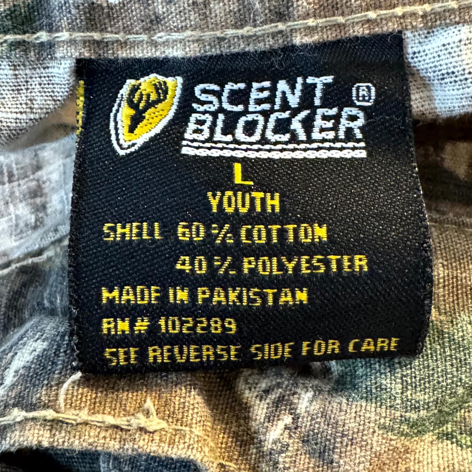 ScentBlocker Pants Boys Large Camo Brown Cotton Mid-Rise Hunting Drawstring - Thumbnail 10