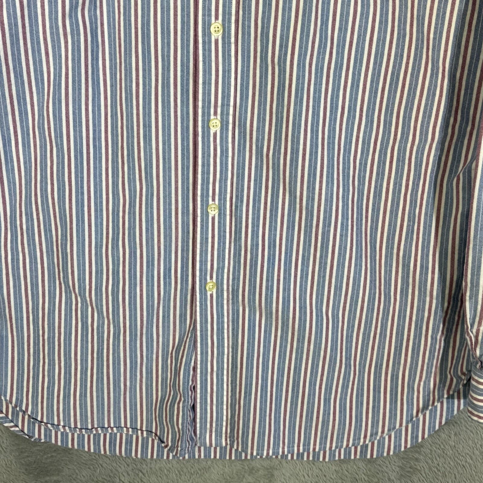 Ralph Lauren Blake Button Down Shirt Men XLT Blue Stripe Cotton Classic Fit - Thumbnail 6