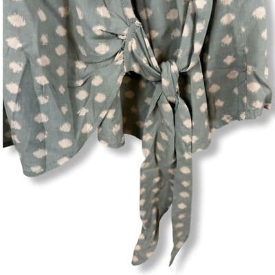 Madison & Berkeley Blouse Women's M Green Puffy Sleeve V-Neck Top Stylish W 91 - Thumbnail 3