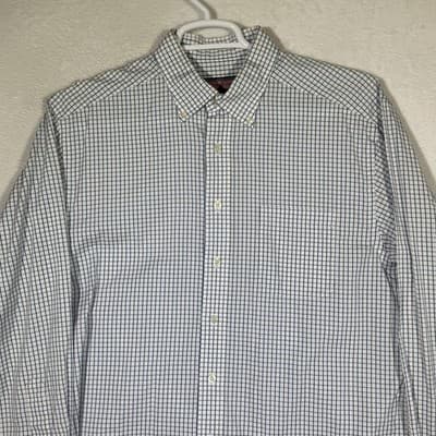 Vineyard Vines Shirt Mens Large Blue White Murray Button Down Check Long Sleeve - Thumbnail 4
