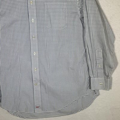 Vineyard Vines Shirt Mens Large Blue White Murray Button Down Check Long Sleeve - Thumbnail 5