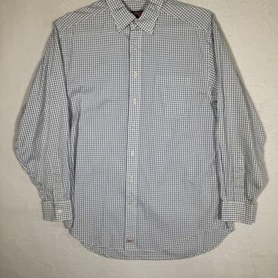 Vineyard Vines Shirt Mens Large Blue White Murray Button Down Check Long Sleeve - Thumbnail 2