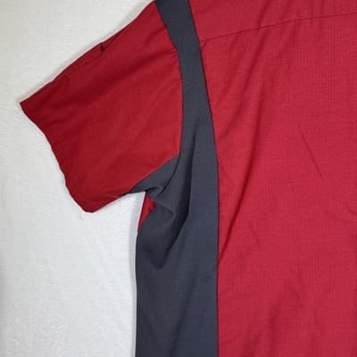 Red Kap Shirt Mens 2XL Red Gray Ripstop Work Short Sleeve Vented Mesh SY42CZ - Thumbnail 10