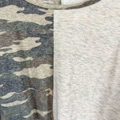 Pink Clover Women’s Olive Green Camo Short Sleeve Pullover Blouse Size S W73 - Thumbnail 3