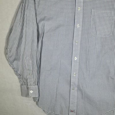 Vineyard Vines Shirt Mens Large Blue White Murray Button Down Check Long Sleeve - Thumbnail 3