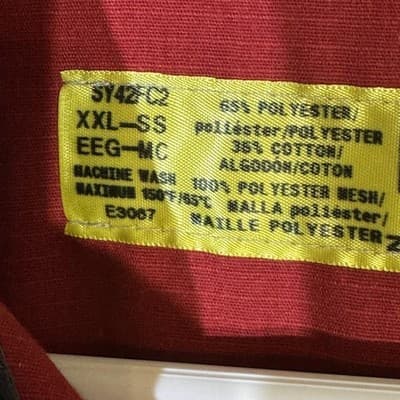 Red Kap Shirt Mens 2XL Red Gray Ripstop Work Short Sleeve Vented Mesh SY42CZ - Thumbnail 7