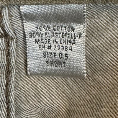 Chico's Platinum Jeans Women's 0.5 XS Tan Stretch Straight Leg Whiskered Denim - Thumbnail 6