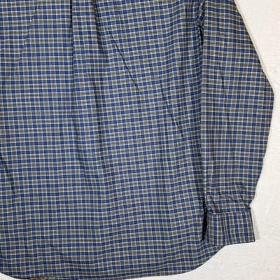 Vineyard Vines Shirt Mens Medium Blue Green Plaid On-The-Go Performance Stretch - Thumbnail 10