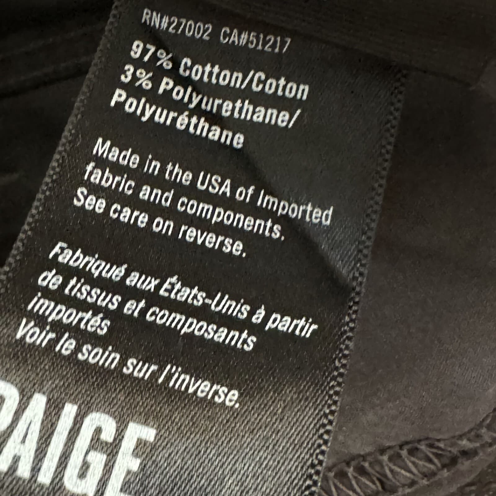 Paige Jeans Men's 33 Grey Slim Fit Stretch Denim Casual Date Night Weekend M99 - Thumbnail 6