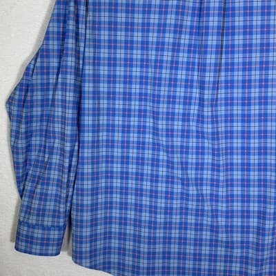 Vineyard Vines Shirt Mens 2XL Blue Plaid Classic Fit Murray Performance Stretch - Thumbnail 10