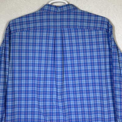 Vineyard Vines Shirt Mens 2XL Blue Plaid Classic Fit Murray Performance Stretch - Thumbnail 11