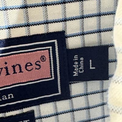 Vineyard Vines Shirt Mens Large Blue White Murray Button Down Check Long Sleeve - Thumbnail 9