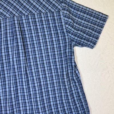 Realtree Shirt Mens Large Blue Plaid Short Sleeve Button Front Pocket Outdoor - Thumbnail 10