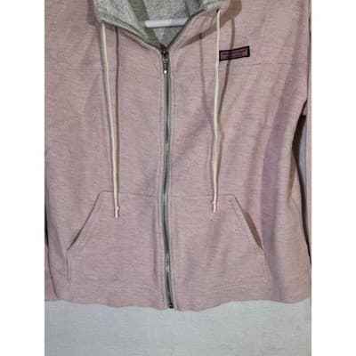 Vineyard Vines Pink Herringbone Full Zip Fleece Lined Jacket Women's Size Small - Thumbnail 6