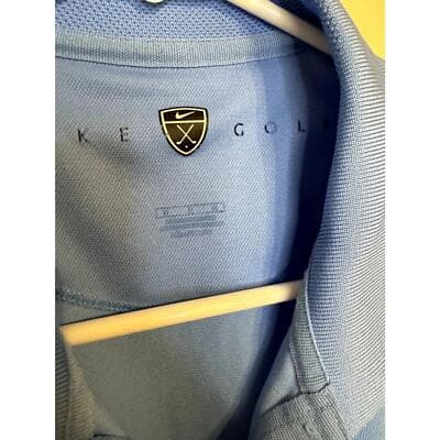 Nike Golf Polo Shirt Men's M Blue Short Sleeve Relaxed Fit Performance Dri-Fit - Thumbnail 4