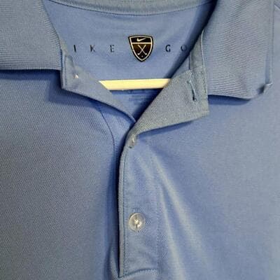 Nike Golf Polo Shirt Men's M Blue Short Sleeve Relaxed Fit Performance Dri-Fit - Thumbnail 3