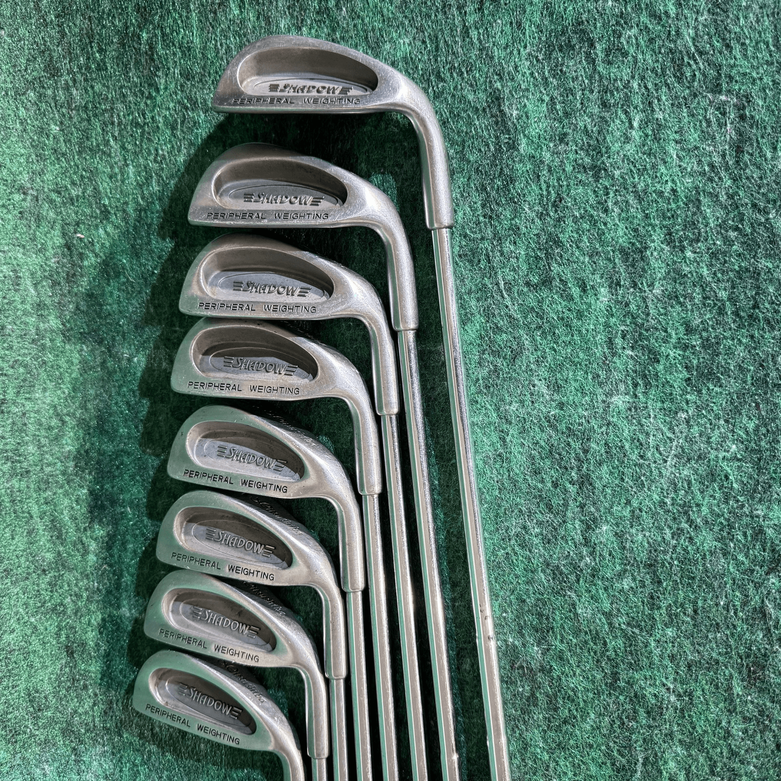 Vintage Mitsushiba Shadow Iron Set 3-9 PW Steel Shafts RH Golf Clubs - Image 1