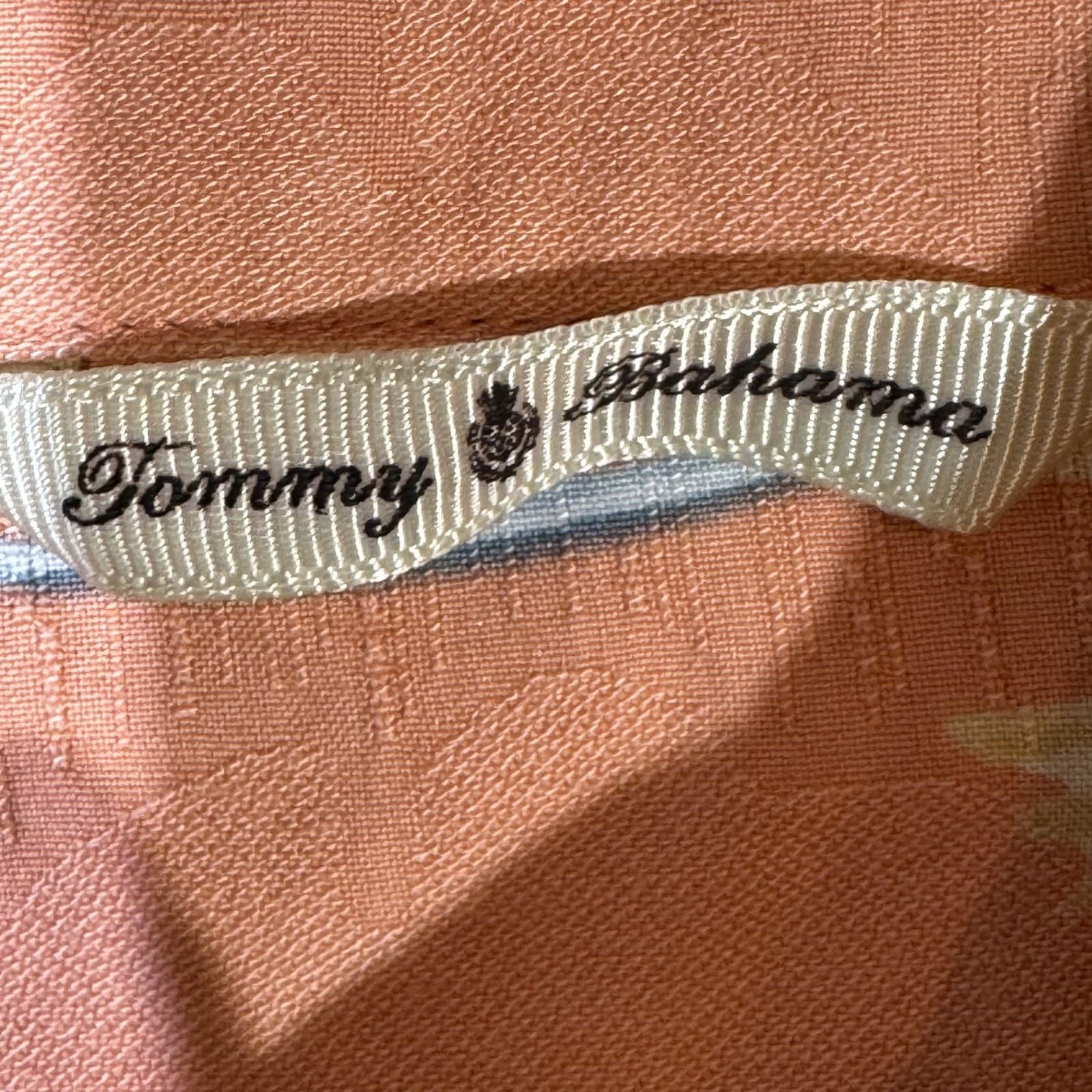 Tommy Bahama Shirt Men’s XL Silk Orange Floral Print Casual Short Sleeve Button - Thumbnail 7