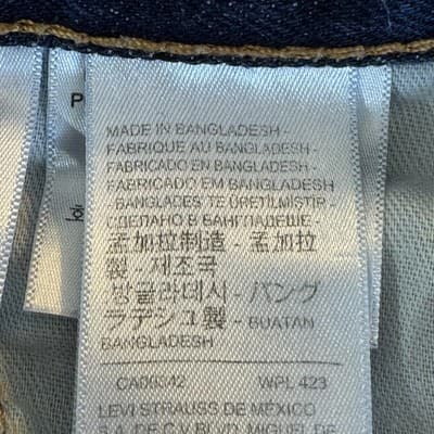 Levis 550 Jeans Mens 36x33 (38x34) Dark Wash Blue Relaxed Fit Tapered Denim - Thumbnail 4