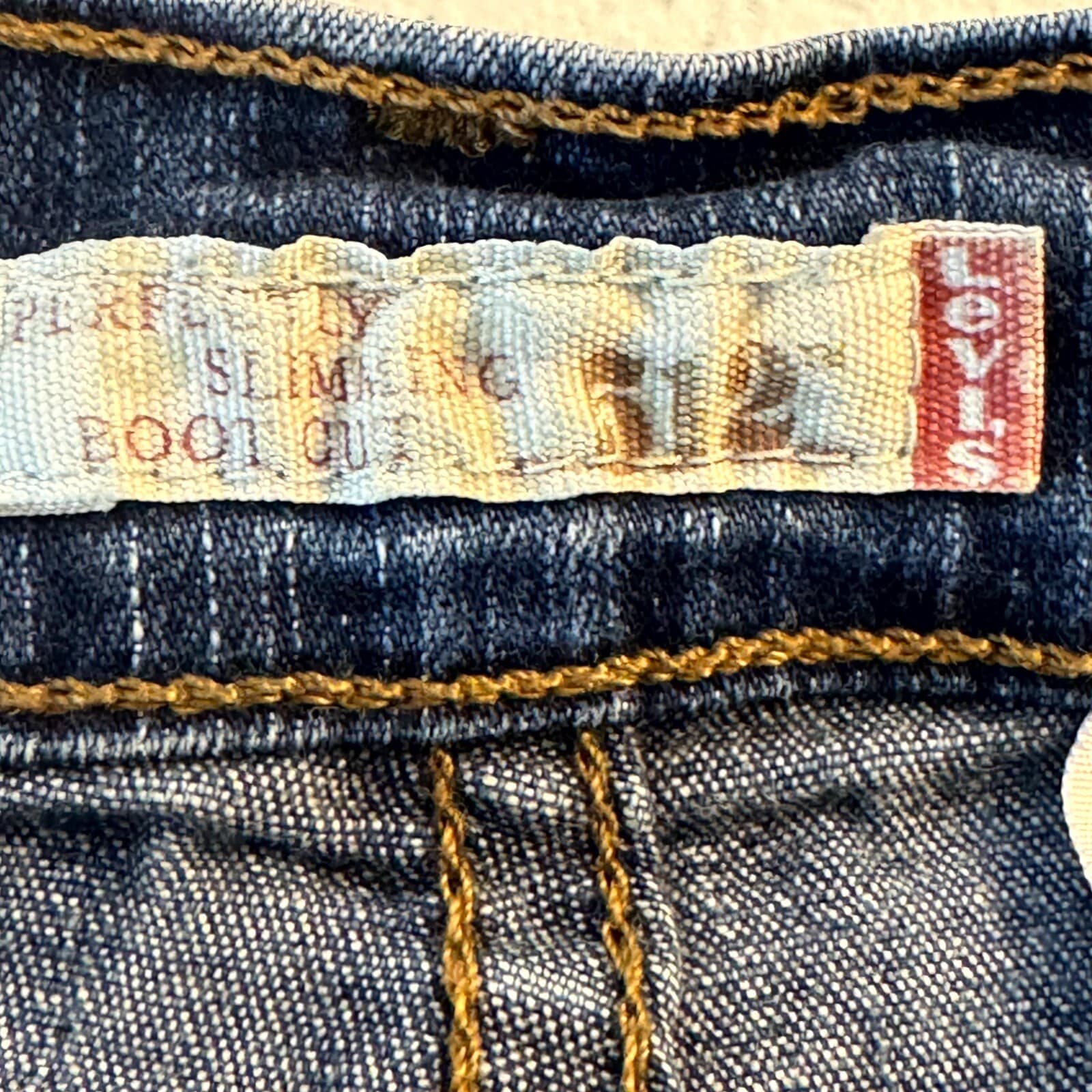 Levi’s 512 Women’s Jeans 4M Blue Denim Mid Rise Straight Slimming - Thumbnail 12