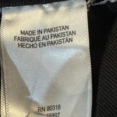 Lucky Brand 410 Jeans Mens 40x33 (40x34) Black Stretch Athletic Straight Denim - Thumbnail 4