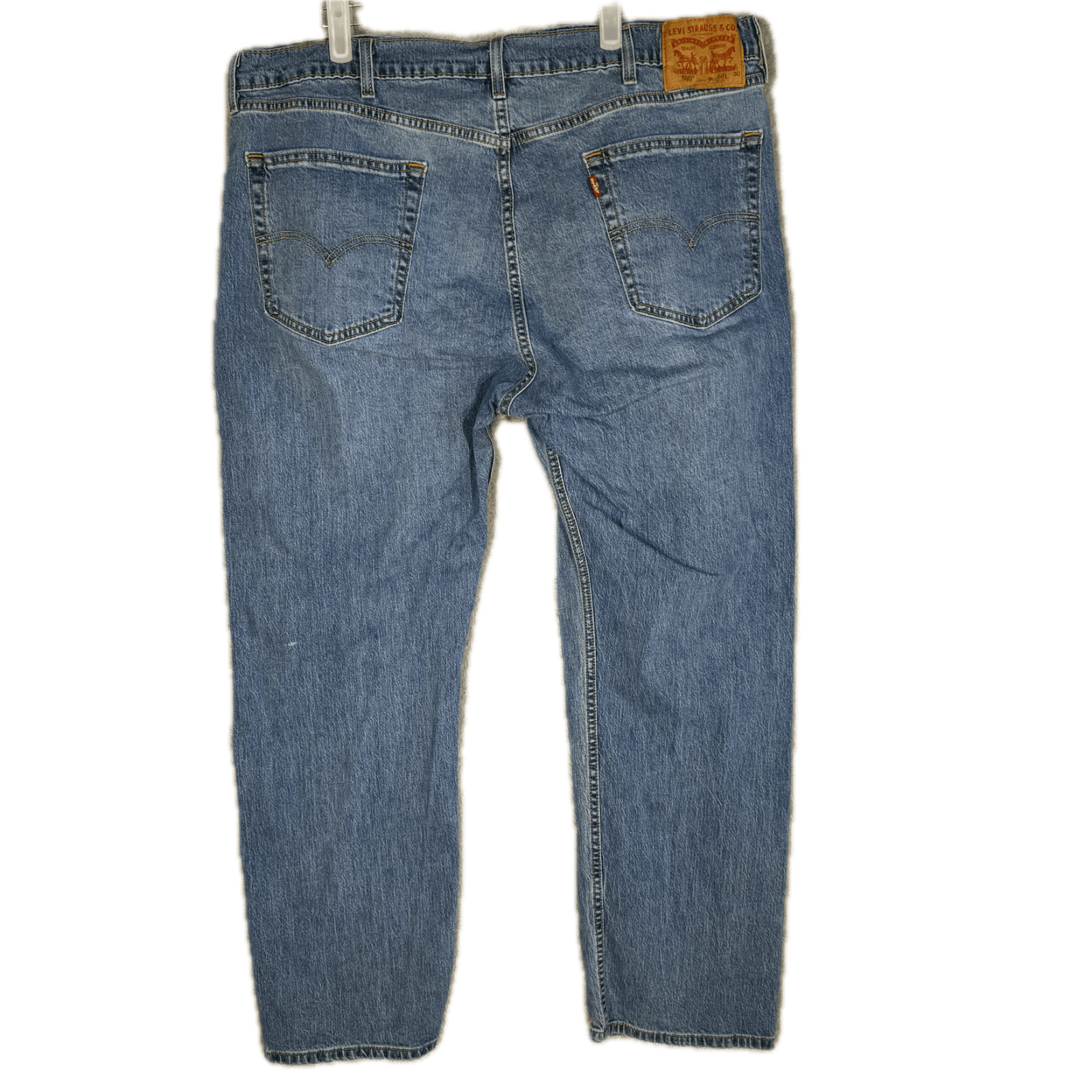 Levi’s 505 Jeans Men’s 40x30 Blue Denim Straight Leg Mid Rise Stretch - Thumbnail 2