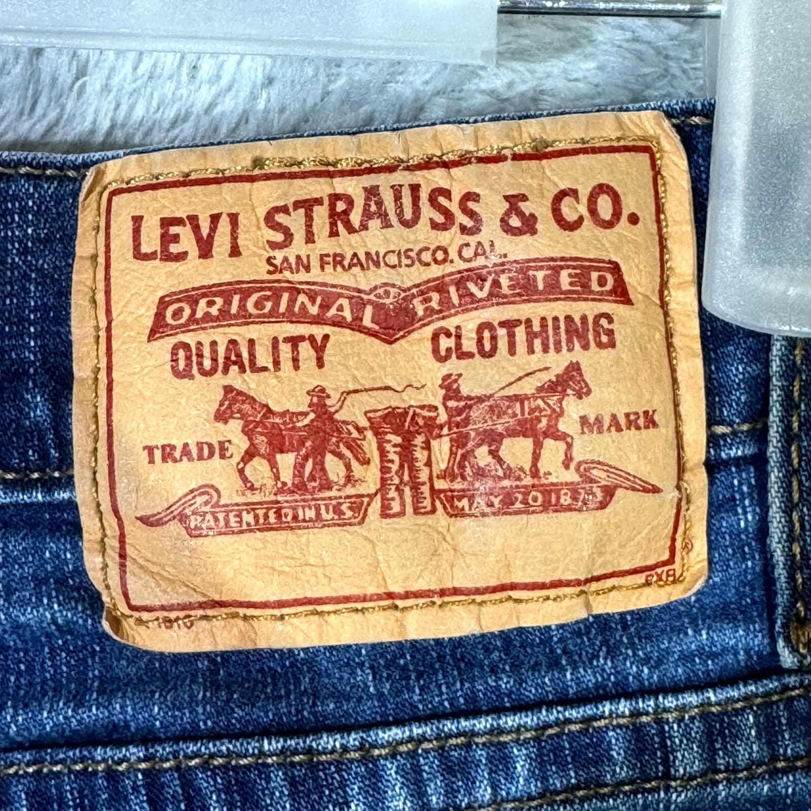 Levi’s 512 Women’s Jeans 4M Blue Denim Mid Rise Straight Slimming - Thumbnail 11