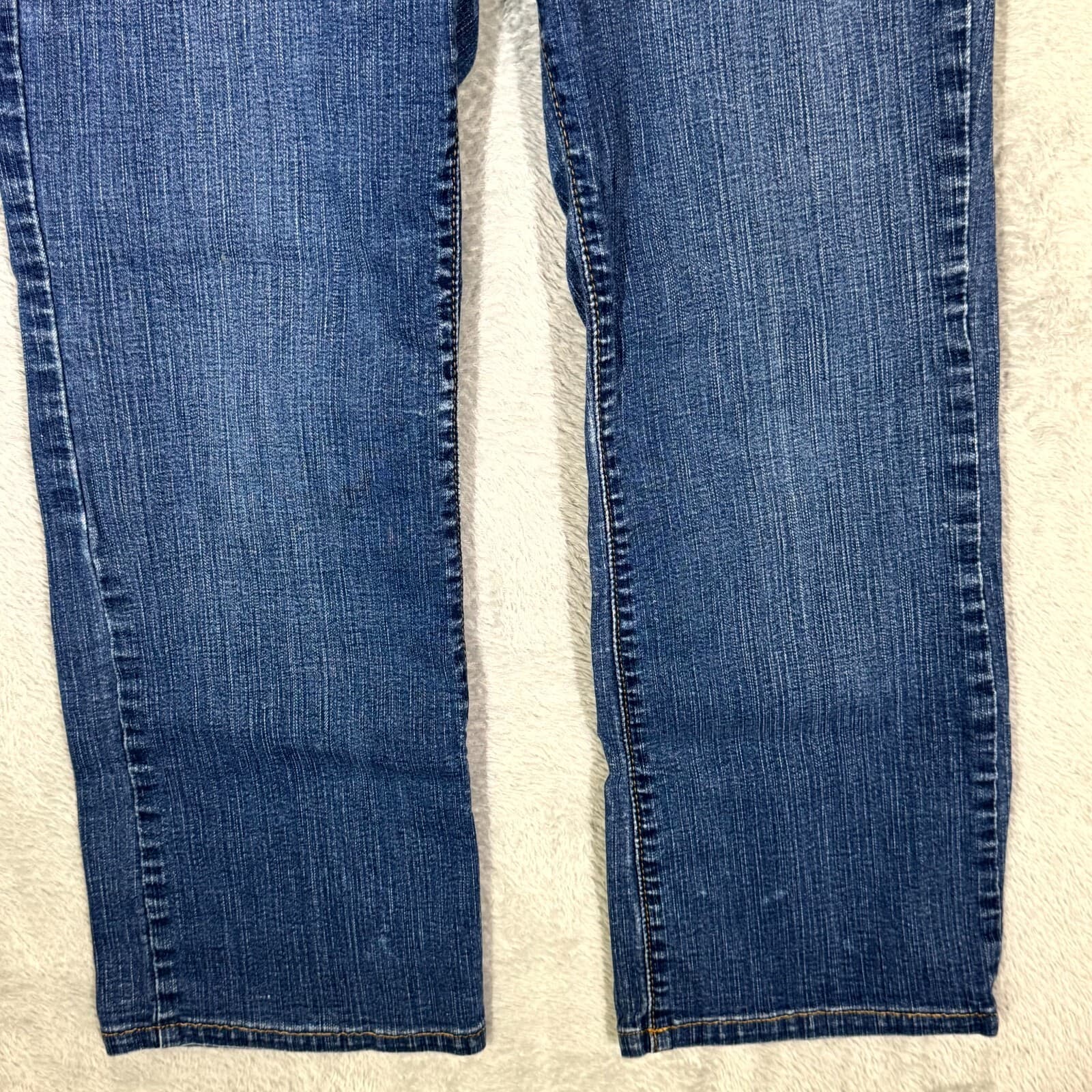 Levi’s 512 Women’s Jeans 4M Blue Denim Mid Rise Straight Slimming - Thumbnail 6