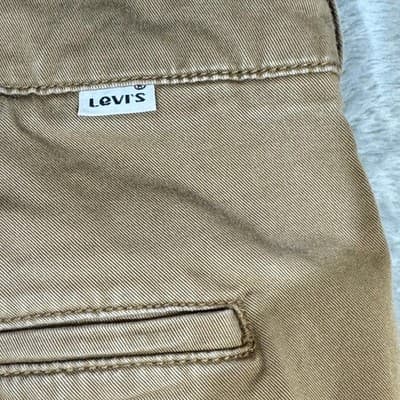 Levi’s Chino Pants Mens 38x32 Brown Khaki Twill Straight Leg Casual Workwear - Thumbnail 4