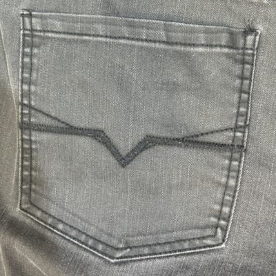 Guess Jeans Mens 38x29 (38x30) Black Regular Straight Crescent Fit Stretch Denim - Thumbnail 3