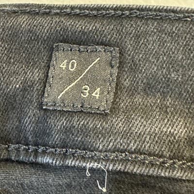 Lucky Brand 410 Jeans Mens 40x33 (40x34) Black Stretch Athletic Straight Denim - Thumbnail 11