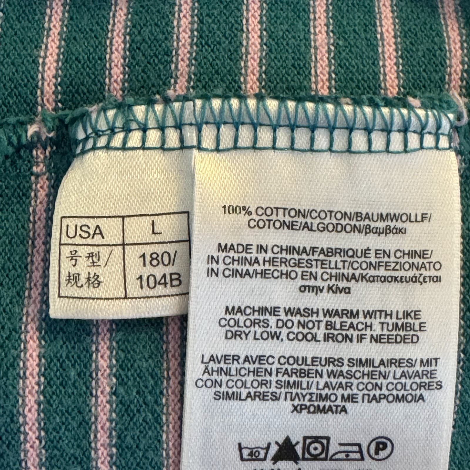 Brooks Brothers 1818 Men's Polo Shirt Large Blue Pink Striped Performance - Thumbnail 13