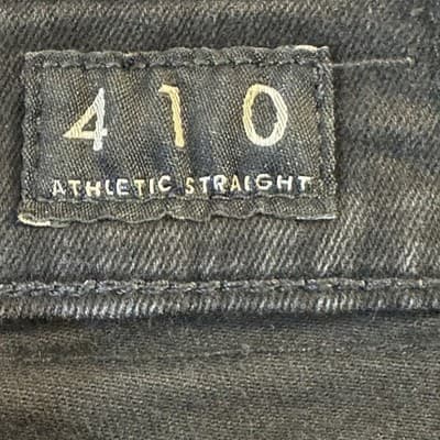 Lucky Brand 410 Jeans Mens 40x33 (40x34) Black Stretch Athletic Straight Denim - Thumbnail 9