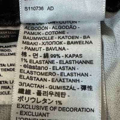 Levis 505 Jeans Mens 32x28 (34x30) Black Charcoal Wash Regular Fit Stretch Denim - Thumbnail 5