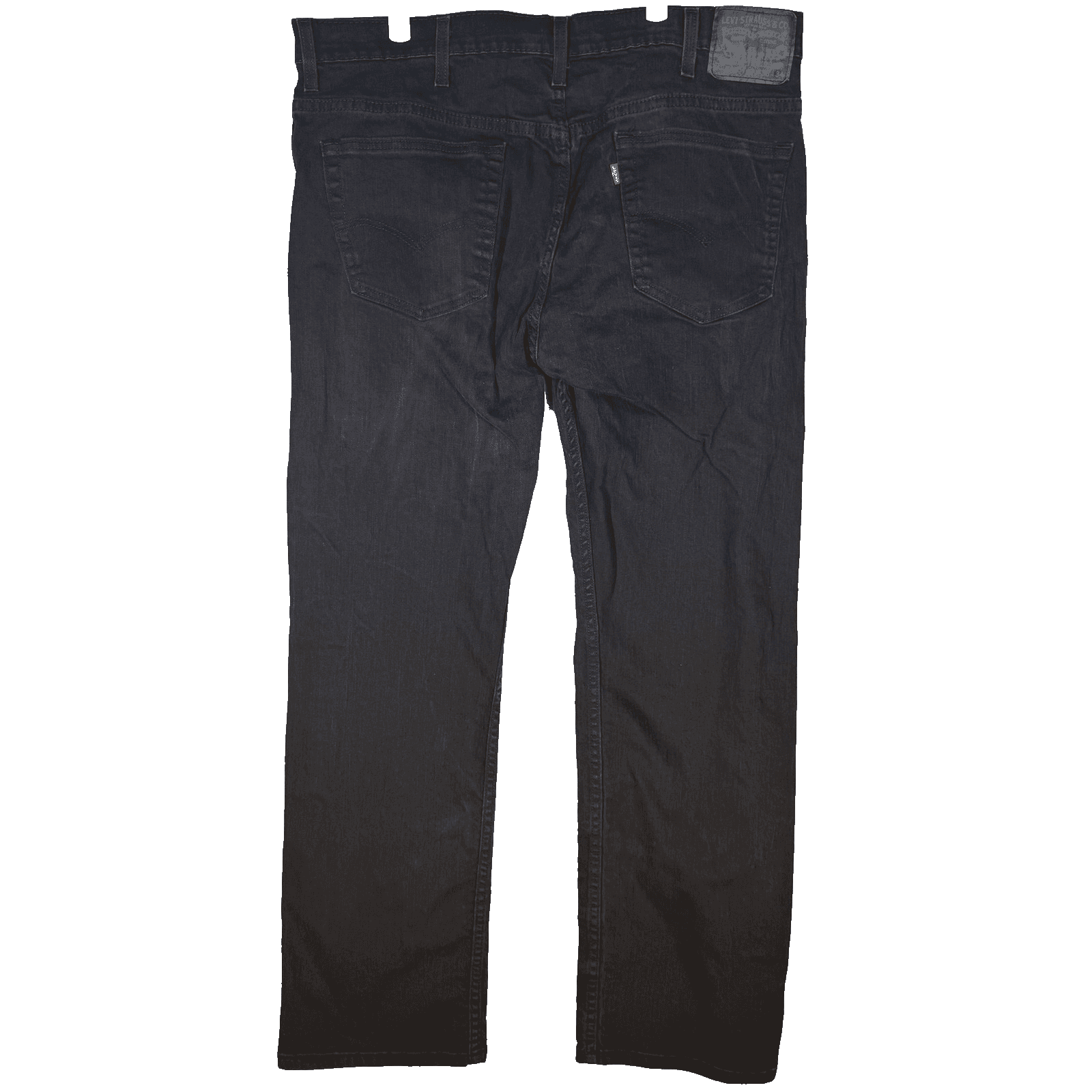 Levis 569 Jeans Mens 40x33 (38x34) Black Relaxed Straight Denim Stretch - Thumbnail 2