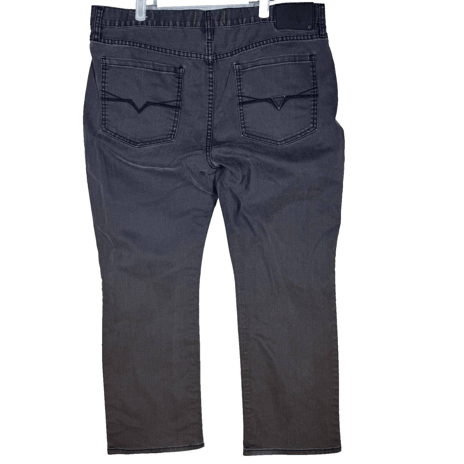 Guess Jeans Mens 38x29 (38x30) Black Regular Straight Crescent Fit Stretch Denim - Thumbnail 2