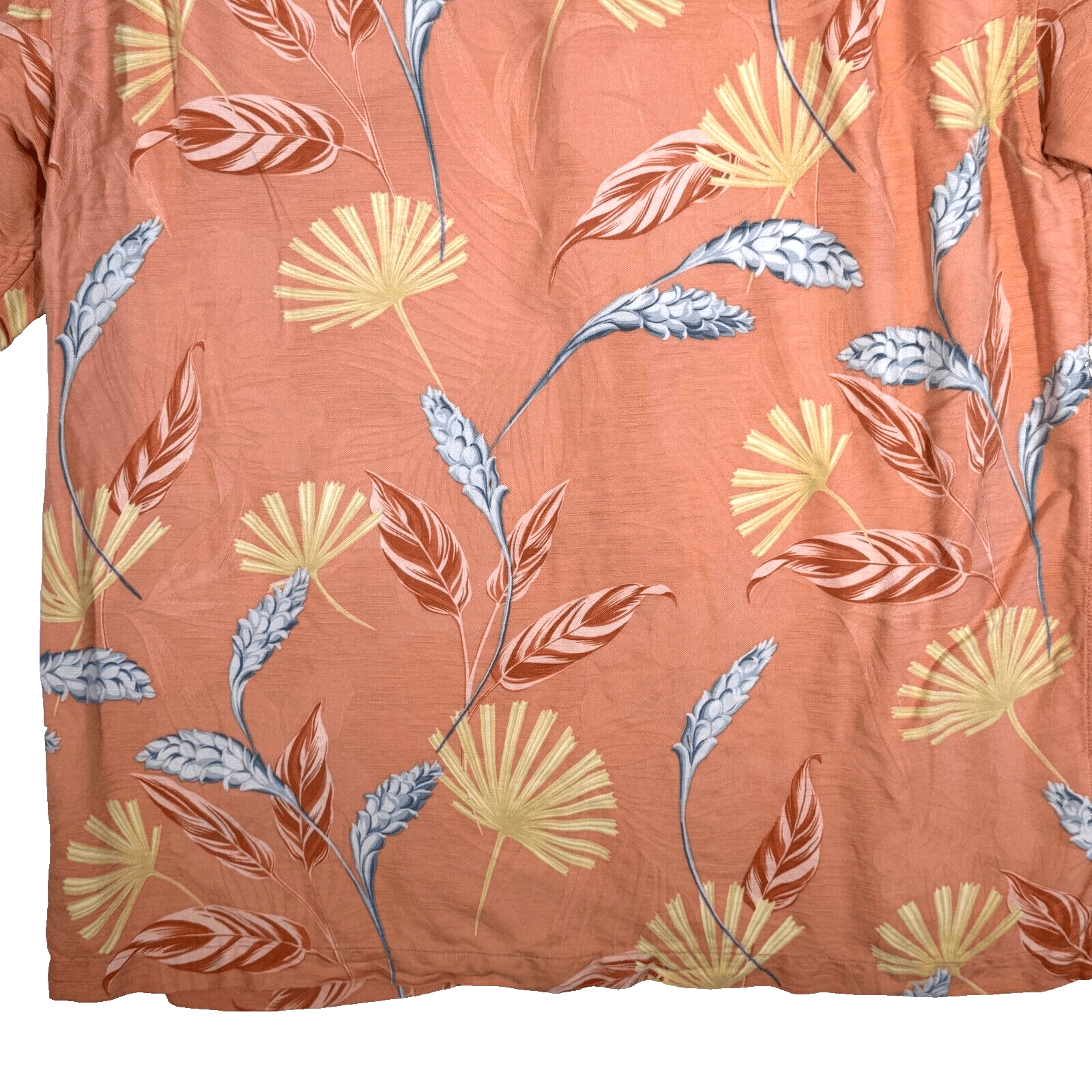 Tommy Bahama Shirt Men’s XL Silk Orange Floral Print Casual Short Sleeve Button - Thumbnail 12