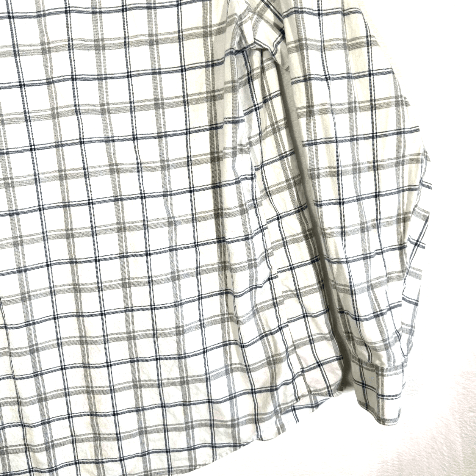 Bonobos Men’s 2XL White & Navy Plaid Cotton Button-Up Shirt – Regular Fit, M466 - Thumbnail 12